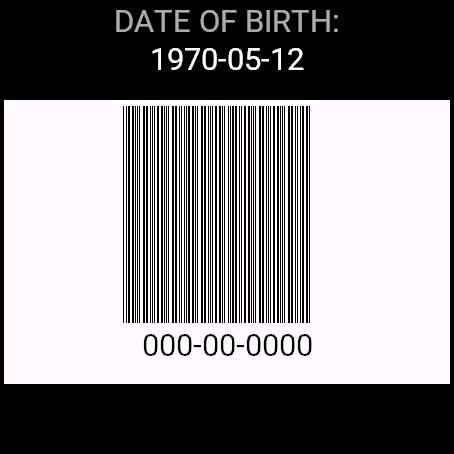 Code 39 scannable barcode of the national ID